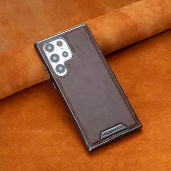 Чехол для телефона из магнитной кожи с гальваническим покрытием PC+TPU для Samsung Galaxy S25 S24 S23 Plus + S25 S24 S23 Ultra Shockproof Cover Galaxy S23