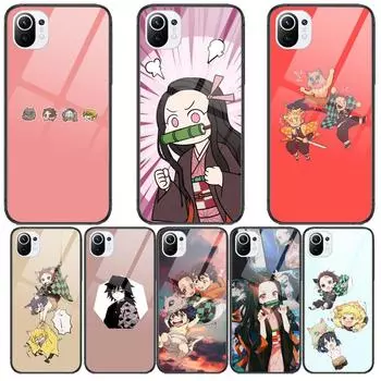 Чехол для телефона из мягкого закаленного стекла Kamado Nezuko Kimetsu No Yaiba Demon Slayer TPU для Xiaomi Redmi 11 Lite Pro Ultra 10T 10 9 xiaomi 11 ultra