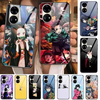 Чехол для телефона из мягкого закаленного стекла Kamado Nezuko Kimetsu No Yaiba Demon Slayer TPU для Huawei P40 Pro lite 5G P30 P Smart Z 20 Huawei P20 lite