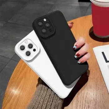 Чехол для телефона из мягкой резины, ТПУ, чехол для мобильного телефона, полное покрытие, защита камеры, противоударный чехол для iPhone Infinix Tecno Infinix Hot 10 чёрный