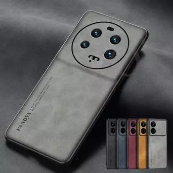 Чехол для телефона из овчины из искусственной кожи для Xiaomi 13 Ultra 13 Lite, силиконовый противоударный бампер, задняя крышка для Mi 13 Pro For Xiaomi 13 Ultra чёрный