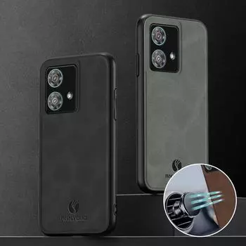 Чехол для телефона из овечьей кожи с магнитным креплением для Motorola Edge 50 Neo, мягкий силиконовый чехол для телефона Moto Edge 50 Ultra 40 Neo, защитный чехол для объектива камеры Edge 50 Neo чёрный