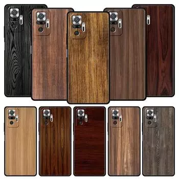 Чехол для телефона из резного дерева для Xiaomi Redmi Note 10 11 9 8 Pro 10S 9S 7 8T 9T 9A 8A 9C K40 Gaming 11T 5G Мягкая силиконовая задняя крышка Redmi Note 9S