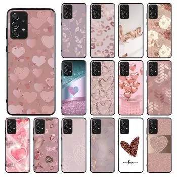 Чехол для телефона из розового золота с розовым сердечком и бабочкой для Samsung Galaxy A13 A22 A12 A32 A71 A11 A21S A33 A52 A72 A51 A50 A70 A31 M31 A22 5G