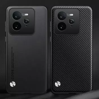 Чехол для телефона из углеродного волокна из искусственной кожи для Realme GT 7 Pro GT6, противоударный матовый мягкий защитный чехол для Realme GT Neo 6 SE For Realme GT7 Pro матовый черный