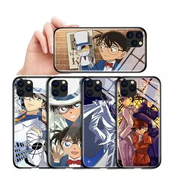 Чехол для телефона из закаленного стекла для iPhone Samsung Galaxy Infinix, ТПУ с мягким краем, модные противоударные чехлы с узорами японского аниме iPhone 11 Pro Max