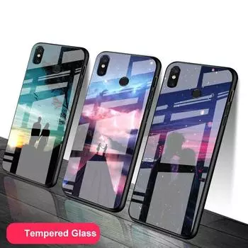 Чехол для телефона из закаленного стекла для пары для Redmi Note 5 6 7 8 Pro Note8T Note9S Redmi8 9, чехол Redmi Note 6