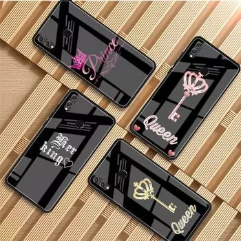 Чехол для телефона из закаленного стекла King Queen для Huawei P20 P30 P40 P40 Lite Pro Psmart Mate 20 30 Huawei P20
