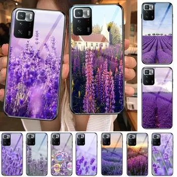 Чехол для телефона из закаленного стекла лавандового цвета для XiaoMi Redmi Note 10 9S 8 7 6 5 A 10t Pro 9T, чехлы предварительно Redmi Note 4