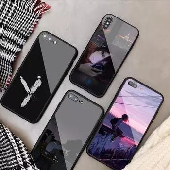 Чехол для телефона из закаленного стекла «Одинокая фигура» для iPhone 12 11 Pro Max 5 6 7 8 PLUS X XS XR XSMax Shell 12Pro iPhone 5 5S SE