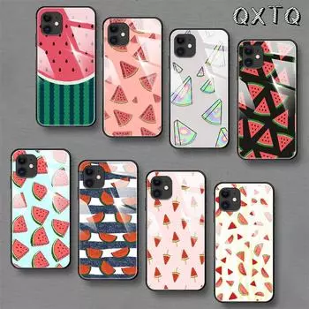 Чехол для телефона из закаленного стекла с рисунком арбуза для iPhone Samsung Galaxy OnePlus Oppo Xiaomi Redmi Note SA 7 8 9 10 11 12 13 14 20 21 22 53 Pro Ultra iPhone 6 or 6S