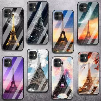 Чехол для телефона из закаленного стекла с Эйфелевой башней для iPhone Samsung Galaxy OnePlus Oppo Xiaomi Redmi Note SA 7 8 9 10 11 12 13 14 20 21 22 53 Pro Max Ultra iPhone 6 or 6S