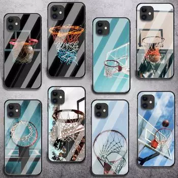 Чехол для телефона из закаленного стекла с баскетбольным мячом для iPhone Samsung Galaxy OnePlus Oppo Xiaomi Redmi Note SA 7 8 9 10 11 12 13 14 20 21 22 53 Pro Max Plus Ultra iPhone 6 or 6S