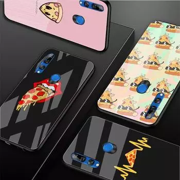 Чехол для телефона из закаленного стекла с пиццей для Huawei Honor 8X9 10i 20i 20Lite 20Pro 30 Pro Honor 8X