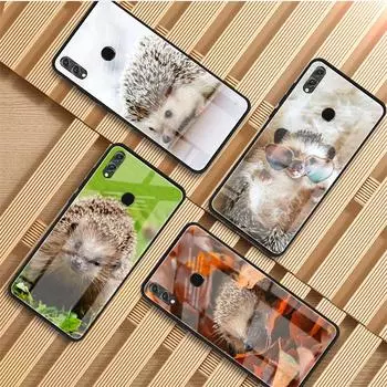 Чехол для телефона из закаленного стекла с ежиком для Huawei P20 P30 P40 P40 Lite Pro Psmart Mate 20 30, чехол Huawei P20