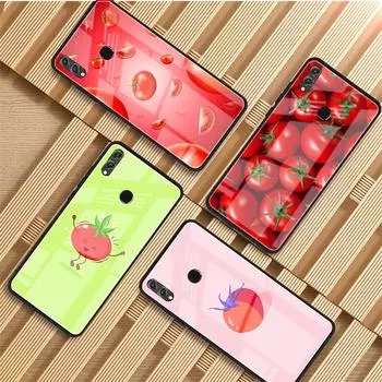 Чехол для телефона из закаленного стекла с томатным принтом для Huawei P20 P30 P40 P40 Lite Pro Psmart Mate 20 30 Huawei P20