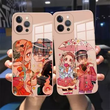 Чехол для телефона из закаленного стекла с изображением японского мультфильма «Унитаз Ханако Кун» для iPhone 13 11 12 Mini Pro X XS XR Max 7 8 Plus iphone SE2020