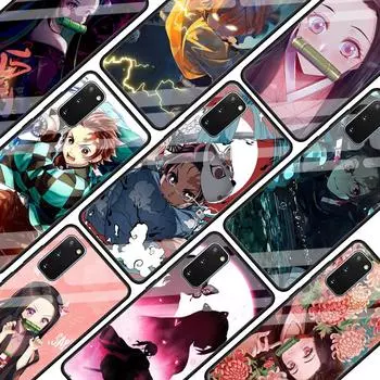 Чехол для телефона из закаленного стекла с аниме «Убийца демонов» для Samsung Galaxy S20 FE S21 S22 Ultra S10 Lite S9 Plus S10e Funda Shell Samsung S9