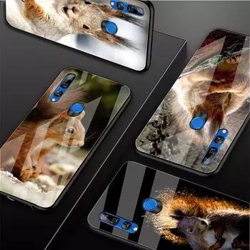 Чехол для телефона из закаленного стекла с белкой для Huawei Honor 8X 9 10i 20i 20Lite 20Pro 30 Pro Honor 8X