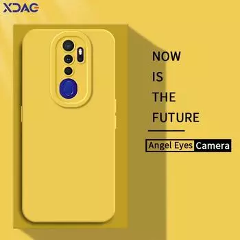 Чехол для телефона из жидкого силикона Angel Eyes Square для OPPO A5 A9 2020 A11 A11X Camera Защитная мягкая противоударная задняя крышка Armor Bag OPPO A5 2020