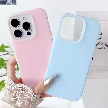 Чехол для телефона из жидкого силикона для iPhone 16 15 12 13 14 11 Pro Max Plus, прочный, карамельного цвета, ударопрочный, приятная на ощупь оболочка For iPhone 16 синий