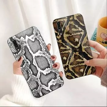 Чехол для телефона из змеиной кожи для Huawei P50 P40 P30 P20 Pro Mate 40 30 20 Pro Nova 9 8 7 ПК Стеклянный чехол для телефона Huawei P50 Pro
