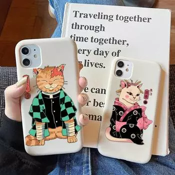 Чехол для телефона JAMULAR Neko Ramen Japan Cat Anime для iPhone 11 12 13 Mini Pro Xs Max 8 7 6 6S Plus X XR, однотонный чехол ярких цветов 6plus or 6splus