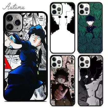 Чехол для телефона Japan Anime Mob Psycho 100 для iPhone 11 12 13 14 Pro Max mini XR XS SE 2020 6S 7 8 Plus Samsung Galaxy S21 S22 iPhone 6plus
