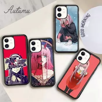 Чехол для телефона Japan Anime Zero Two Darling in the Fran для iPhone 11 12 13 14 Pro Max mini XR XS SE 2020 6S 7 8 Plus Galaxy S21 S22 iPhone 6plus
