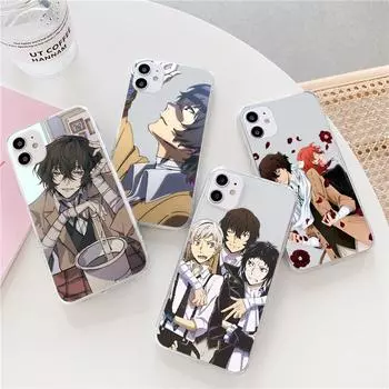Чехол для телефона Japan Bungo Stray Dogs для iPhone 7 13 12 Mini 8 5 6 6S Plus SE 2020 SE3 2022 11 Pro X XR XS Max, прозрачный чехол 6Plus and 6sPlus