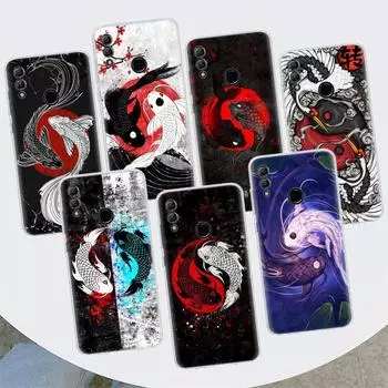 Чехол для телефона «Japan Koi Fish Yin Yang Art» для Huawei Y5 Y6 Y7 Y9S P Smart Z 2021 2019 Honor 10 Lite 9 20 9X 8S 8X 8A Pro 20i Huawei Y5 2019