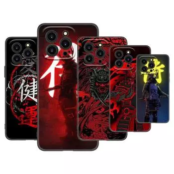 Чехол для телефона Japanese Samurai Art для Apple iPhone 13 12 Mini 11 Pro XS Max X XR 8 7 6S 6 Plus SE 2020 5S 5, мягкий черный чехол из ТПУ iPhone 13 Pro Max