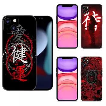 Чехол для телефона Japanese Samurai Art для Apple iPhone 12 13 Mini 11 14 15 Pro Max 7 8 Plus X XR XS SE 2020 2022 черный силиконовый чехол iPhone 15 Pro Max