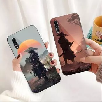 Чехол для телефона Japanese Samurai для Huawei P50 P40 P30 P20 Pro Mate 40 30 20 Pro Nova 9 8 7, защитное стекло для телефона из ПК Huawei P50 Pro