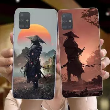 Чехол для телефона Japanese Samurai для Huawei P50 P40 P30 Pro Mate 40 30 Pro Nova 8 8i Y7P Honor Прозрачный чехол для телефона Huawei P50 Pro