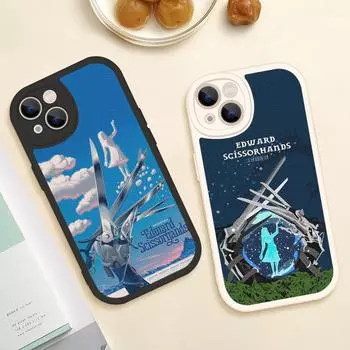 Чехол для телефона Эдвард Руки-ножницы VHS для iPhone 14 13 11 12 Pro MAX 13 12 MiNi 7 8 plus 14 13 11 PRO X XS 12 11 XR Чехлы из овчины 13 pro max