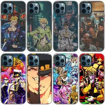 Чехол для телефона JoJo Bizarre Adventure для Apple iPhone 14 13 12 Mini 11 Pro Max 7 8 XR X XS 7 8 Plus SE 2020 2022, черный чехол iPhone 14