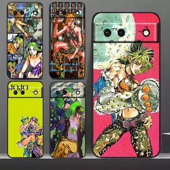 Чехол для телефона JOJO Jolyne Cujoh для Google Pixel 7 Pro 6 Pro 6A 5A 5 4 4A XL 5G черный мягкий чехол Fundas Cover Google Pixel 4