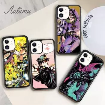 Чехол для телефона JoJo s Bizarre Adventure JoJo с аниме для iPhone 11 12 13 14 Pro Max mini XR XS SE 2020 6 7 8 Plus Galaxy S21 S22 iPhone 6plus