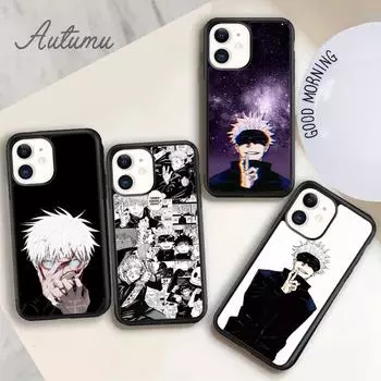 Чехол для телефона Jujutsu Kaisen Anime Gojo Satoru для iPhone 11 12 13 14 Pro Max mini X XR XS SE 2020 6S 7 8 Plus Galaxy S21 S22 iPhone 6plus
