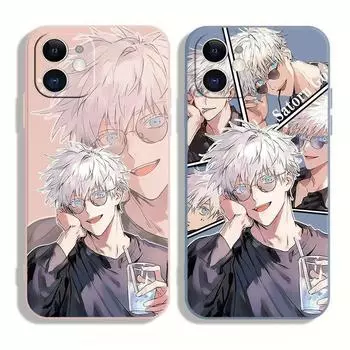 Чехол для телефона Jujutsu Kaisen с рисунком Годзё Сатору для iPhone 15 14 13 12 11 Pro Max Plus iPhone 15 Pro