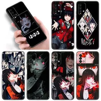 Чехол для телефона Kakegurui Jabami Girl в стиле аниме для Xiaomi Redmi Note 10 9 Pro Max 10S 10T 9A 9C 9S 9T 8A 8T 8 7 Pro, мягкий черный чехол из ТПУ Redmi 8