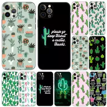 Чехол для телефона «Кактус» для iPhone Samsung Galaxy Redmi Xiaomi Oppo OnePlus Note SA 7 8 9 10 11 12 13 14 20 21 22 23 53 54 Pro Max Plus Ultra TPU Soft iPhone 6 or 6S