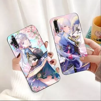 Чехол для телефона Kamisato Ayaka Genshin Impact для Huawei P50 P40 P30 P20 Pro Mate 40 30 20 Pro Nova 9 8 7 из поликарбонатного стекла Huawei P50 Pro