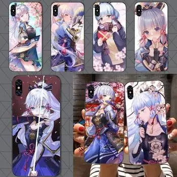 Чехол для телефона Kamisato Ayaka Genshin Impact для IPhone 14 13 12 11 XS X 8 7 6 Plus Mini Pro Max SE 2022, мягкий черный чехол для телефона iPhone 14