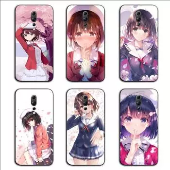 Чехол для телефона Katou Megumi Saekano для OPPO Find X5 X3 X2 A93 Reno 8 7 Pro A74 A72 A53, мягкий черный чехол для телефона OPPO Find X5