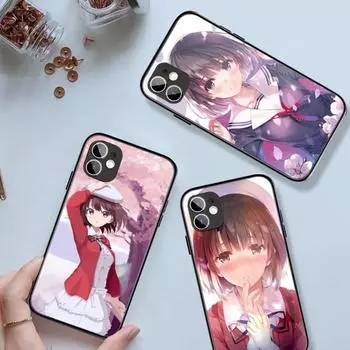 Чехол для телефона Katou Megumi Saekano для iPhone 14 13 12 11 XS X 8 7 6 Plus Mini Pro Max SE 2022 черный чехол для телефона из поликарбоната и термополиуретана iPhone 14