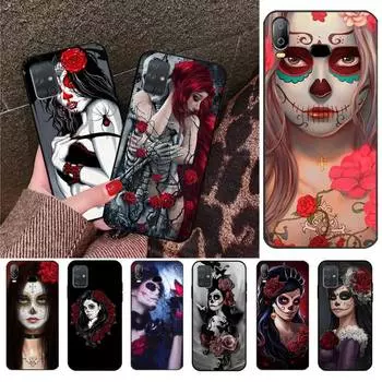 Чехол для телефона «Катрина красивая роза девушка с черепом» для Samsung Galaxy A21S A01 A11 A31 A81 A10 A20E A30 A40 A50 A70 A80 A71 A51 Galaxy A11