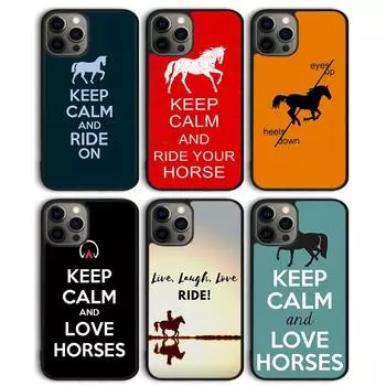 Чехол для телефона Keep Calm and Ride On Love Horse для iPhone 11 12 13 14 Pro Max Mini, чехол для iPhone X XS Max XR 5 6 7 8 Plus Coque iPhone 6plus