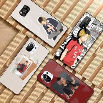 Чехол для телефона Kenma Kozume Haikyuu для Xiaomi 12 11T 10 9 Redmi Note 11 10 10S Pro Redmi 9 9A 8, черный стеклянный чехол для телефона из поликарбоната Xiaomi 12-12X